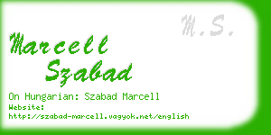 marcell szabad business card